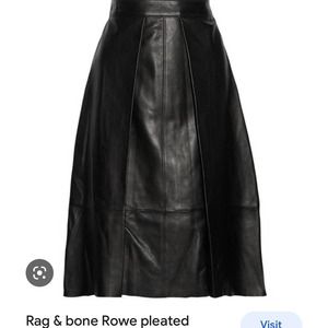 Rag & Bone A-line leather skirt